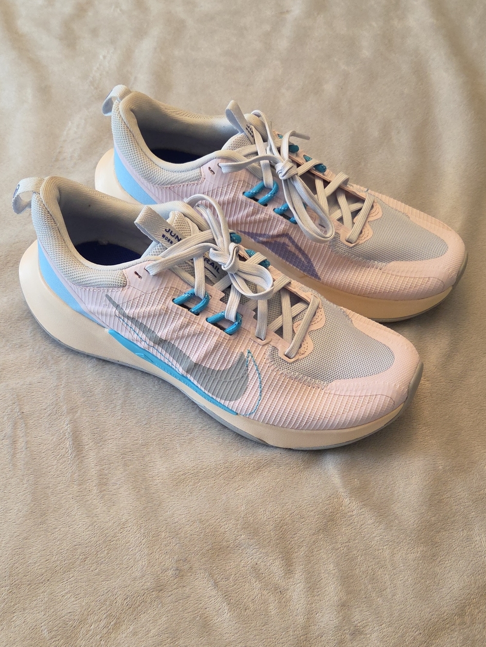 Nike Juniper Trail 2, Size 9.5, Pink, Blue, Grey & Cream